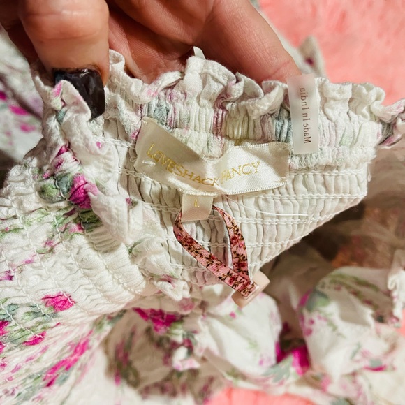 NWT LOVESHACKFANCY DEANNA HALTER DRESS ~ ROSE PICNIC LARGE - Picture 10 of 10